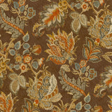 Brompton Linen Fabric - Amber Brown, Woven Pattern, 54" Width (By The Yard)