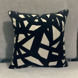 Viva014 Black Velvet Geometric Accent Pillow Polyester Fabric - Multi, 20" X 20" (1 Unit)