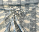 Waverly Sashika Linen Blend Fabric - Plaid Ikat, Lagoon Teal, 54" Width (By The Yard)