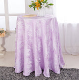 Round Polyester Tablecloth 120" Mirage Jacquard Lavender
