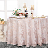 Round Polyester Tablecloth 120 Seamless Mirage Jacquard