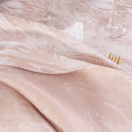 Jacquard Table Runner 13x108 Blush Pink/Rose Gold