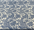Waverly Brevard Cotton Linen Fabric - Chambray Blue, 54" Width, 13.5" Horizontal Repeat, 13.5" Vertical Repeat (1 Yard)