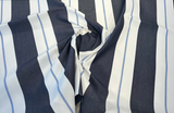Relate Harbor Acrylic Fabric - Navy Blue, Light Blue, White Stripes, 54" Width (1 Yard)