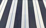 Relate Harbor Acrylic Fabric - Navy Blue, Light Blue, White Stripes, 54" Width (1 Yard)