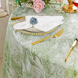 Round Polyester Tablecloth 120 Seamless Mirage Jacquard Sage Green
