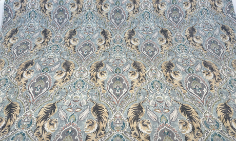 Twin Tigers Cotton Fabric - Reed Animal Botanical Print, 54" Width (1 Yard)