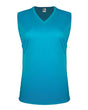 Women's Sleeveless V-Neck T-Shirt Performance Athletic Apparel shown in a clear product image for athletic wear, ideal f
