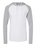 LAT Men's Fine Jersey Hooded Long Sleeve Raglan T-Shirt