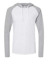 LAT Men's Fine Jersey Hooded Long Sleeve Raglan T-Shirt