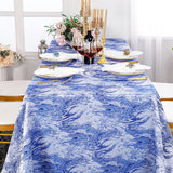 Jacquard Rectangular Tablecloth 90x132 Royal Blue