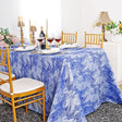 Jacquard Rectangular Tablecloth 90x132 Royal Blue