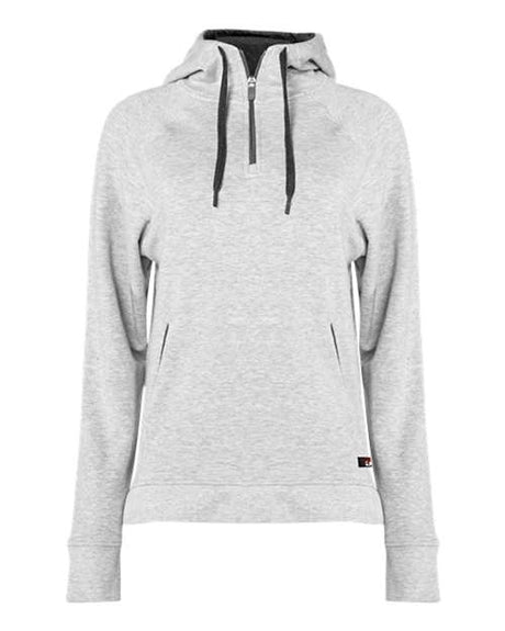 Badger Women's FitFlex French Terry Quarter-Zip Hooded Pullover