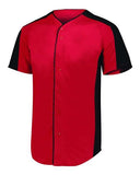 Jersey de béisbol con botones completos para jóvenes