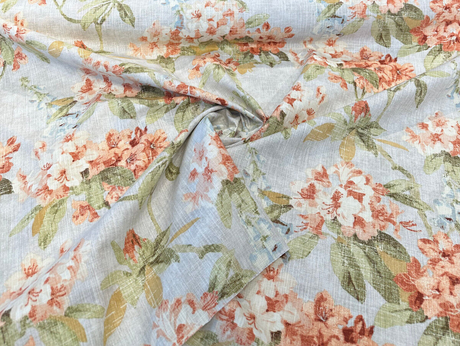 Waverly Elsa Nectar Cotton Fabric - Orange Floral, 54" Width (1 Yard)