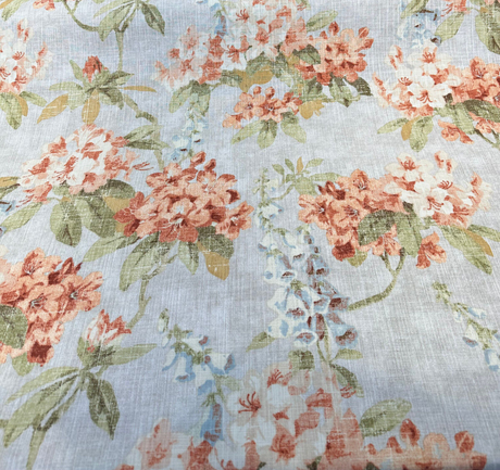 Waverly Elsa Nectar Cotton Fabric - Orange Floral, 54" Width (1 Yard)