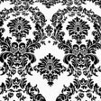 White Taffeta Flocking Damask Fabric,