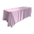 Lilac Bridal Satin Rectangular Tablecloth 90 x 156″