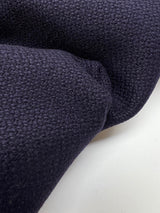 Purple Fused Wool Basket Weave Coat Fabric