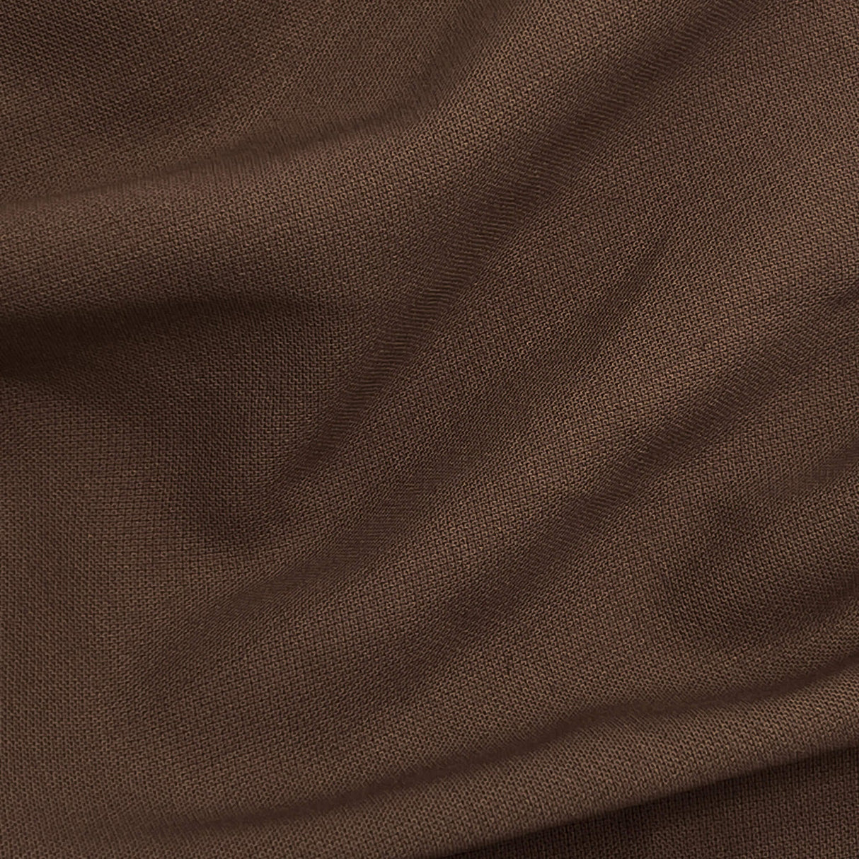 Machine Washable Chocolate Brown Tropical Wool Blend Fabric - Chocolate Brown, Tropical, 60" Width