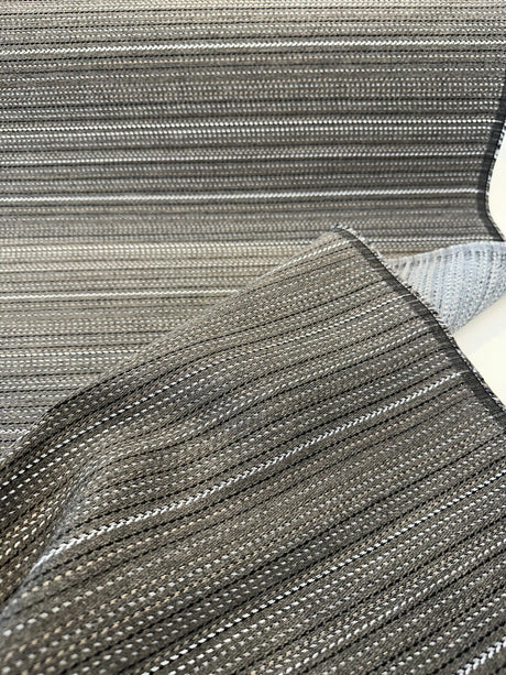 Sunbrella Achiever Solution Dyed Acrylic Fabric - Quarry Gray Stripes, 54" Width (1 Yard)