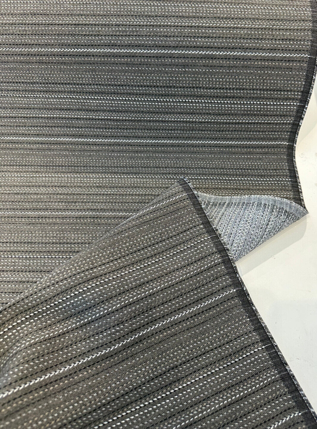 Sunbrella Achiever Solution Dyed Acrylic Fabric - Quarry Gray Stripes, 54" Width (1 Yard)