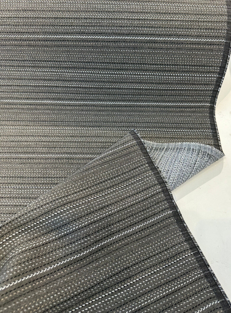 Sunbrella Achiever Solution Dyed Acrylic Fabric - Quarry Gray Stripes, 54" Width (1 Yard)