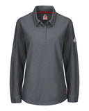 iQ Series® Women's Long Sleeve Polo with 4-Button Placket