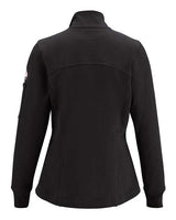 Women's Zip Front Fleece Jacket-Cotton/Spandex Blend