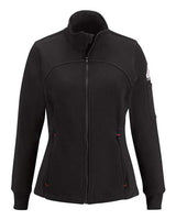 Women's Zip Front Fleece Jacket-Cotton/Spandex Blend