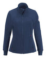 Women's Zip Front Fleece Jacket-Cotton/Spandex Blend