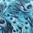 BZ Digital Flip Polyester Spandex Fabric - Multi-Color Peacock Feather Brazilian Print, 60" Width (1 Yard)