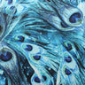 BZ Digital Flip Polyester Spandex Fabric - Multi-Color Peacock Feather Brazilian Print, 60" Width (1 Yard)