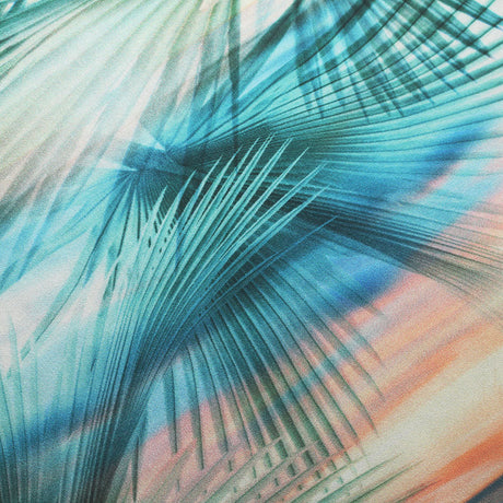 BZ Digital Flip Polyester Spandex Fabric - Multi-Color Peacock Feather Brazilian Print, 60" Width (1 Yard)