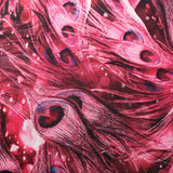 BZ Digital Flip Polyester Spandex Fabric - Multi-Color Peacock Feather Brazilian Print, 60" Width (1 Yard)