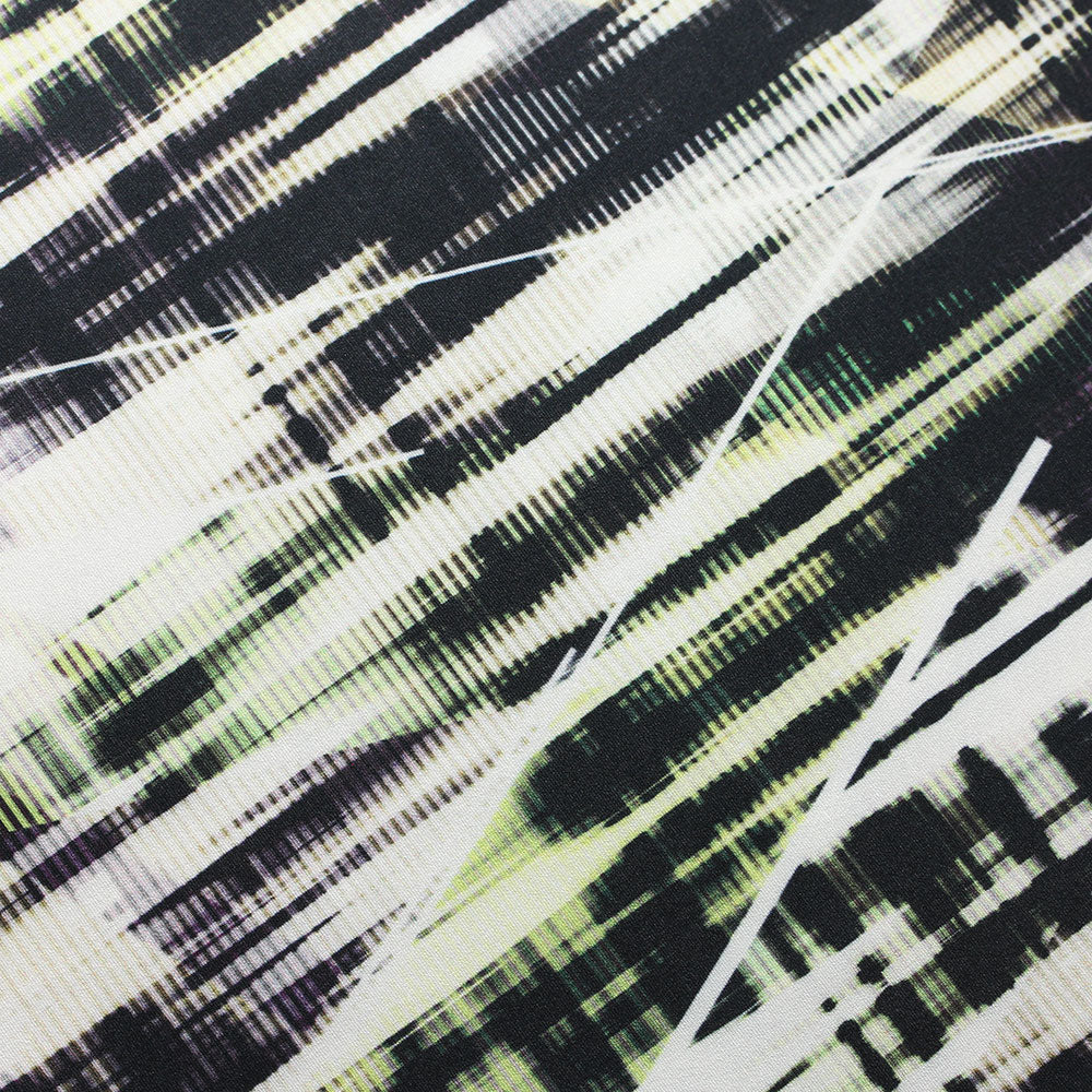 BZ Digital Flip Polyester Spandex Fabric - Multi-Color Peacock Feather Brazilian Print, 60" Width (1 Yard)