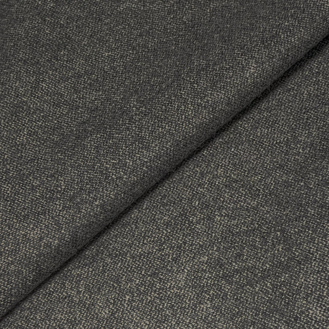 Grey Tweed Wool Fabric - Grey Tweed, 58" Width (1 Yard)