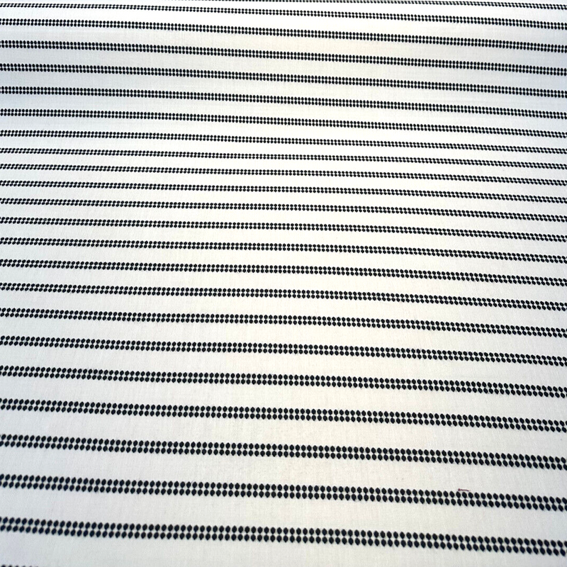 Journey Classic Stripe Acrylic Fabric - Ivory, Black Beige Stripes, 54" Width (1 Yard)