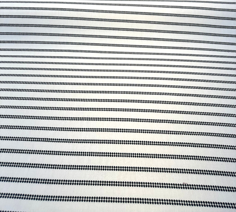 Journey Classic Stripe Acrylic Fabric - Ivory, Black Beige Stripes, 54" Width (1 Yard)