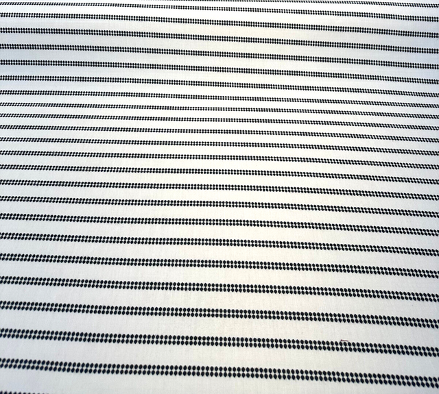 Journey Classic Stripe Acrylic Fabric - Ivory, Black Beige Stripes, 54" Width (1 Yard)