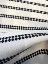 Journey Classic Stripe Acrylic Fabric - Ivory, Black Beige Stripes, 54" Width (1 Yard)