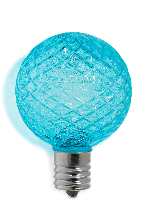 G50 Wonderful LED SMD Bulb (25 bulbs/bag) - Faceted, Teal