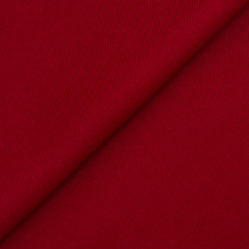 Red Worsted Flannel Wool Fabric - Red, Worsted Flannel, 63" Width (1 Yard)
