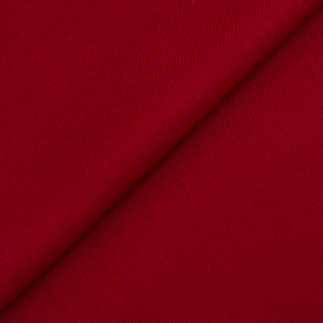 Red Worsted Flannel Wool Fabric - Red, Worsted Flannel, 63" Width (1 Yard)