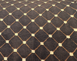 Heritage Brown Gold Diamond Honeycomb Backed Upholstery Fabric - Brown Gold Diamond Honeycomb Pattern, 55" Width (1 Yard)