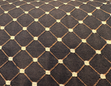 Heritage Brown Gold Diamond Honeycomb Backed Upholstery Fabric - Brown Gold Diamond Honeycomb Pattern, 55" Width (1 Yard)