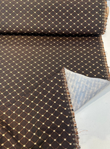Heritage Brown Gold Diamond Honeycomb Backed Upholstery Fabric - Brown Gold Diamond Honeycomb Pattern, 55" Width (1 Yard)