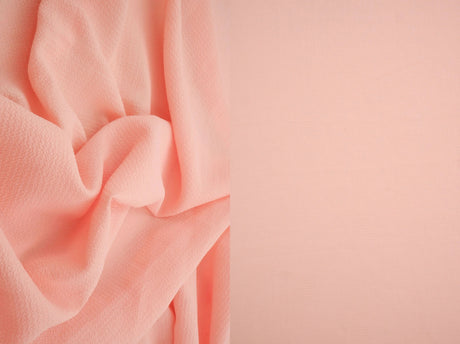Solid Ghost Bubble Crepe Fabric, Lightweight Textured Stretch 57/58" Wide for Apparel