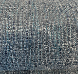 Hampton Laguna Blue Tweed Polyester Fabric - Blue Teal Turquoise Navy Tweed, 55" Width (1 Yard)
