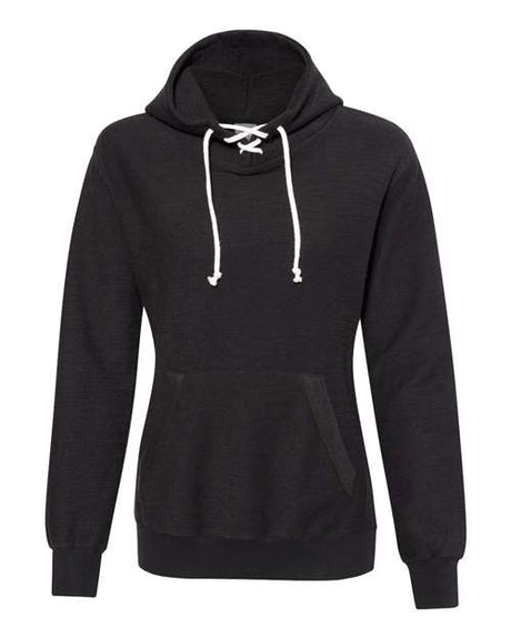 Women's French Terry Sport Lace Scuba Hooded Sweatshirt